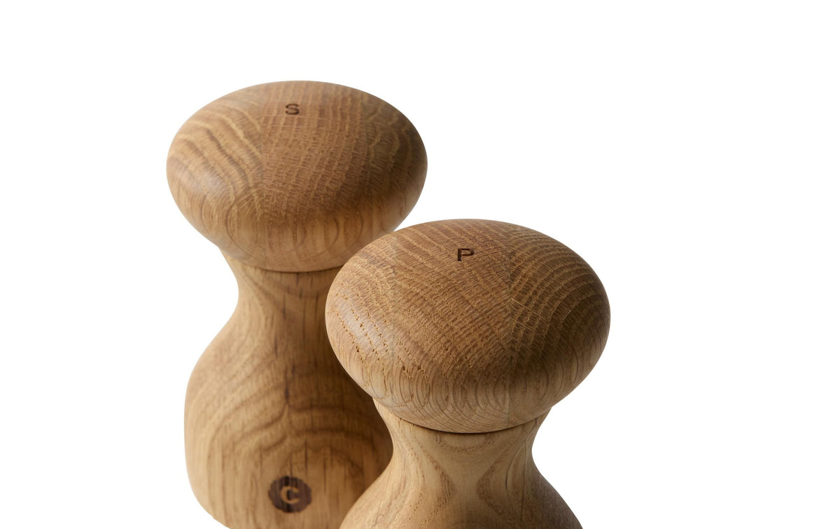 Crushgrind Salz-/Pfeffermühle 10 cm, Buchenholz, Braun, 2er-Set