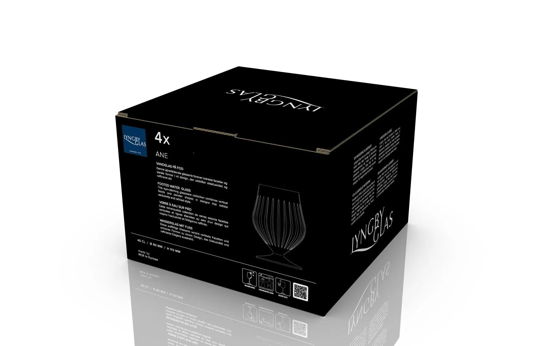 Lyngby Trinkglas Ane – 400 ml, H 11 cm, Glas, Transparent, spülmaschinenfest