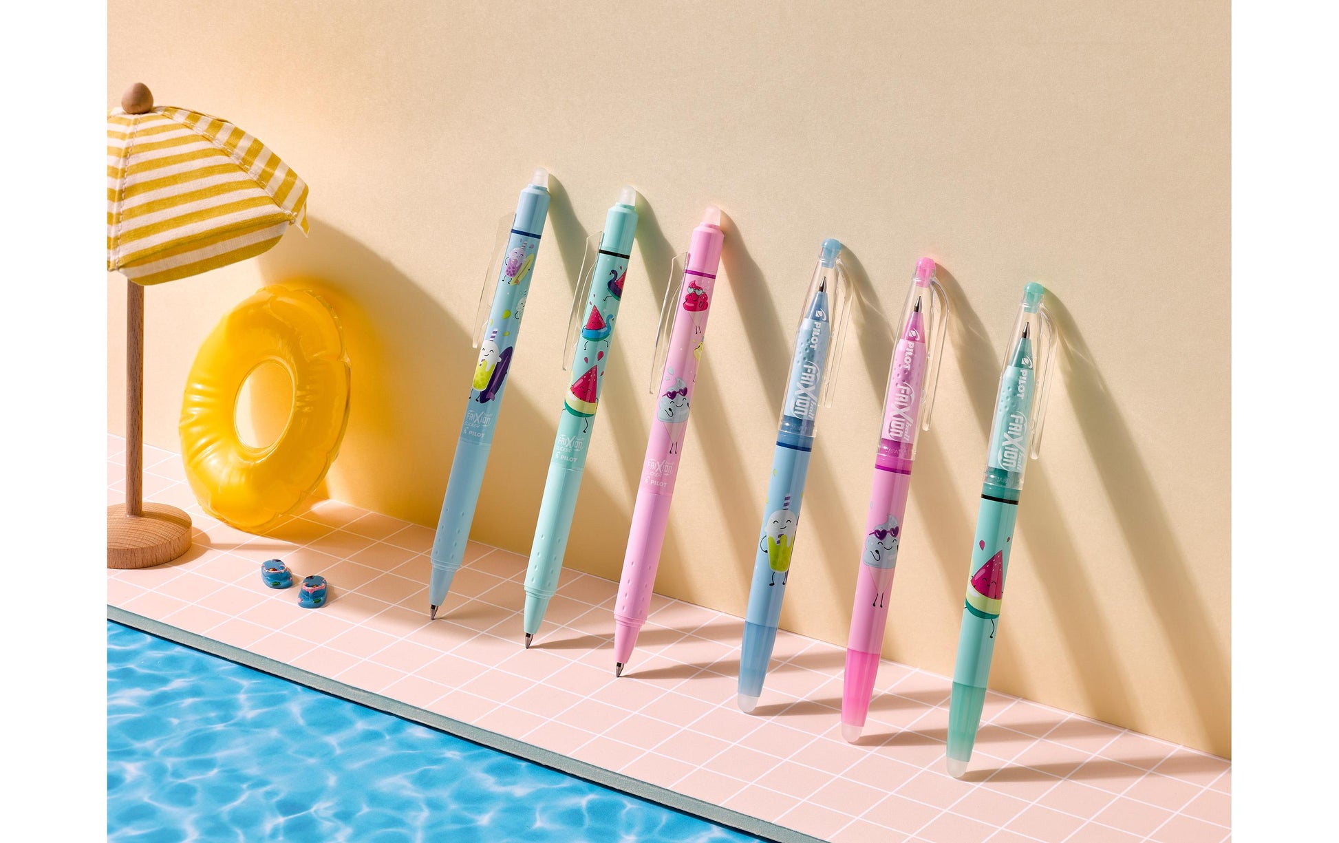 Pilot Pool Party Collector Box – Tintenroller, 0,7 mm, hellblau/hellgrün/hellrosa – 6 Stk.