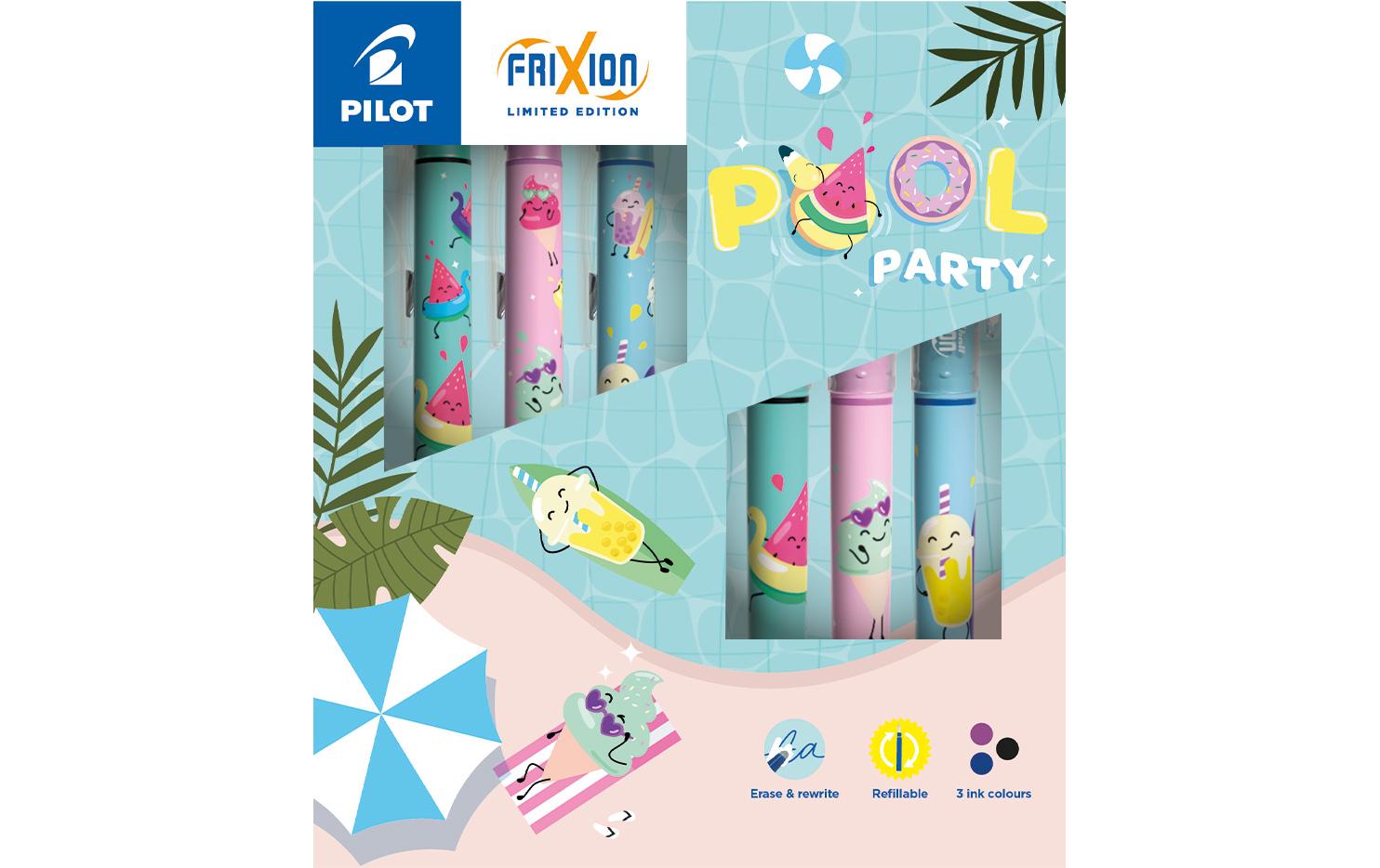 Pilot Pool Party Collector Box – Tintenroller, 0,7 mm, hellblau/hellgrün/hellrosa – 6 Stk.