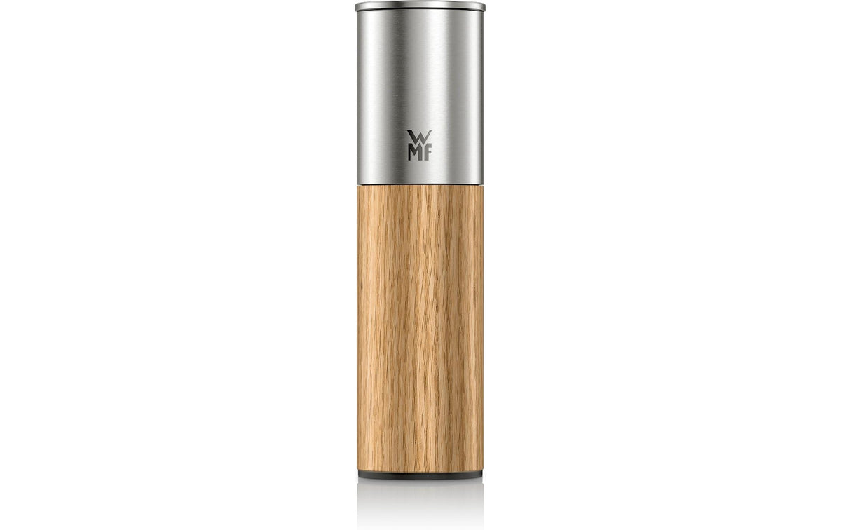 WMF – Salz-/Pfeffermühle 21,5 cm, Edelstahl 18/10/Holz, hellbraun, Keramikmahlwerk