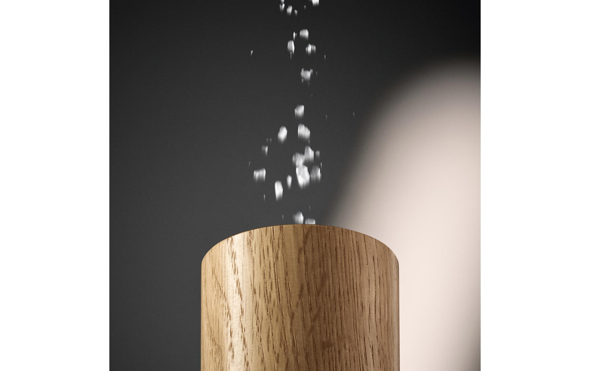 WMF – Salz-/Pfeffermühle 21,5 cm, Edelstahl 18/10/Holz, hellbraun, Keramikmahlwerk