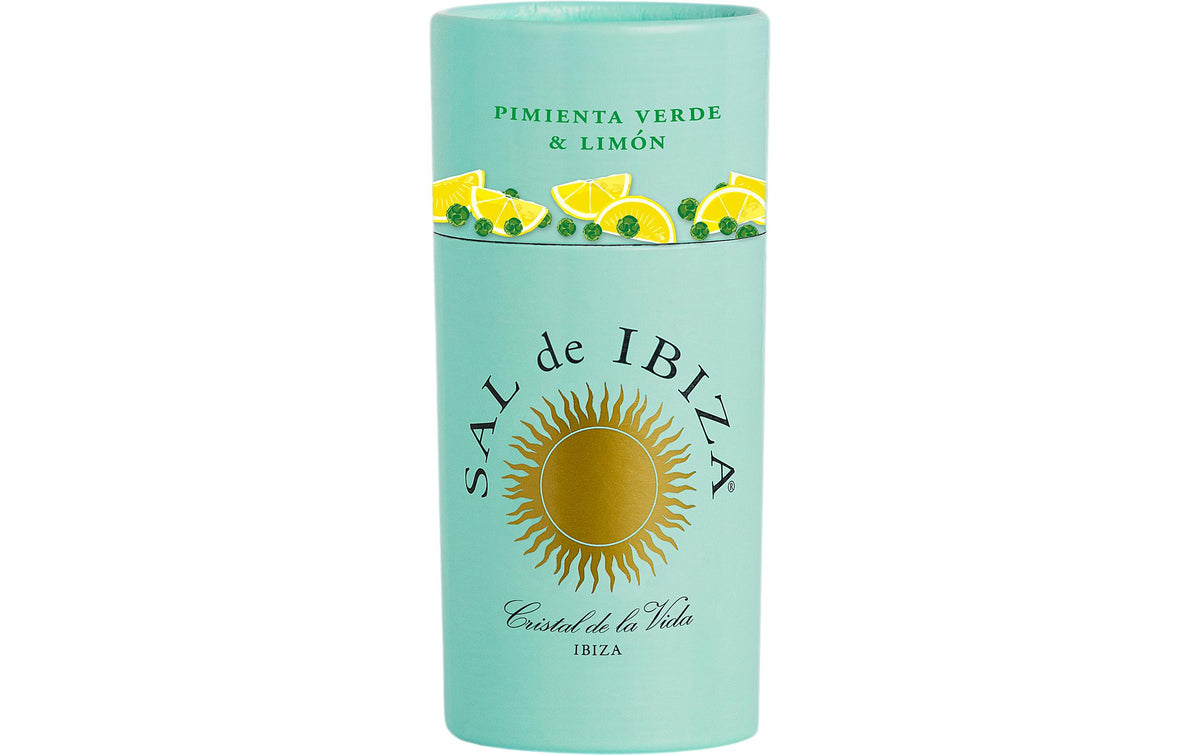 Sal de Ibiza Salz mit grünem Pfeffer und Zitrone – 85 g