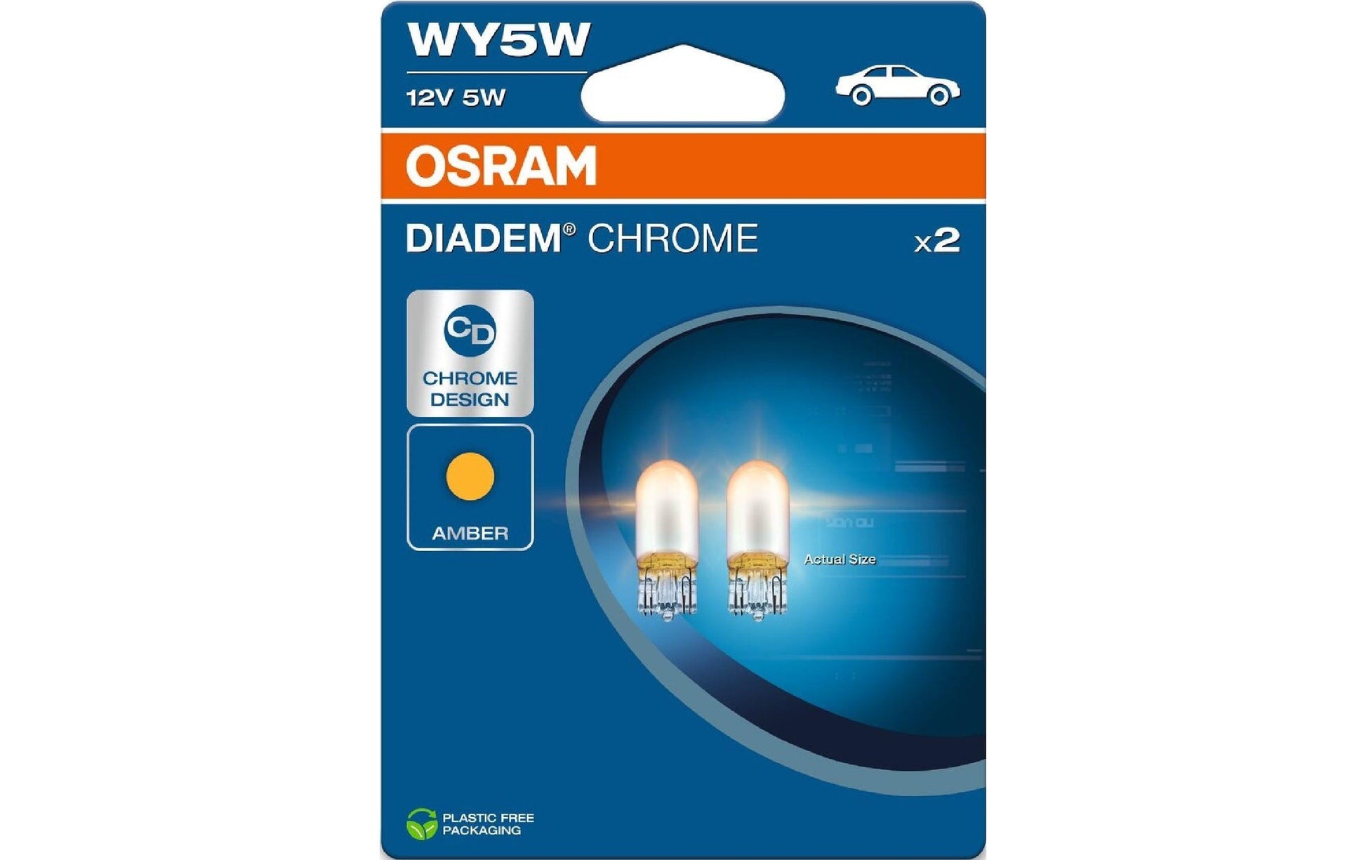 Osram Leuchtmittel W2.1x9.5d – 30 lm, Gelb, 5 W – 2 Stück