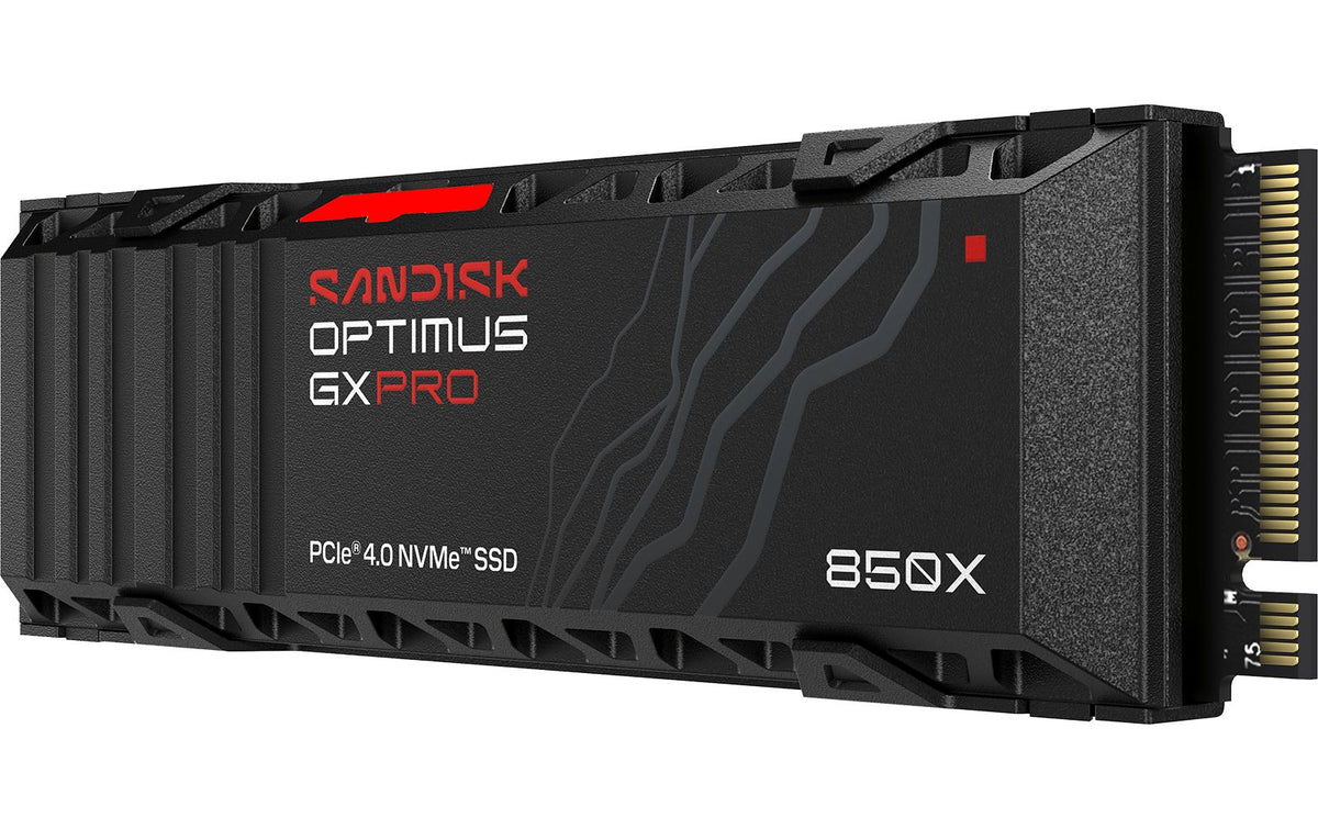 SanDisk Optimus GX PRO 850X – M.2 2280 NVMe SSD, 4 TB, PCIe 4.0, Kühlkörper