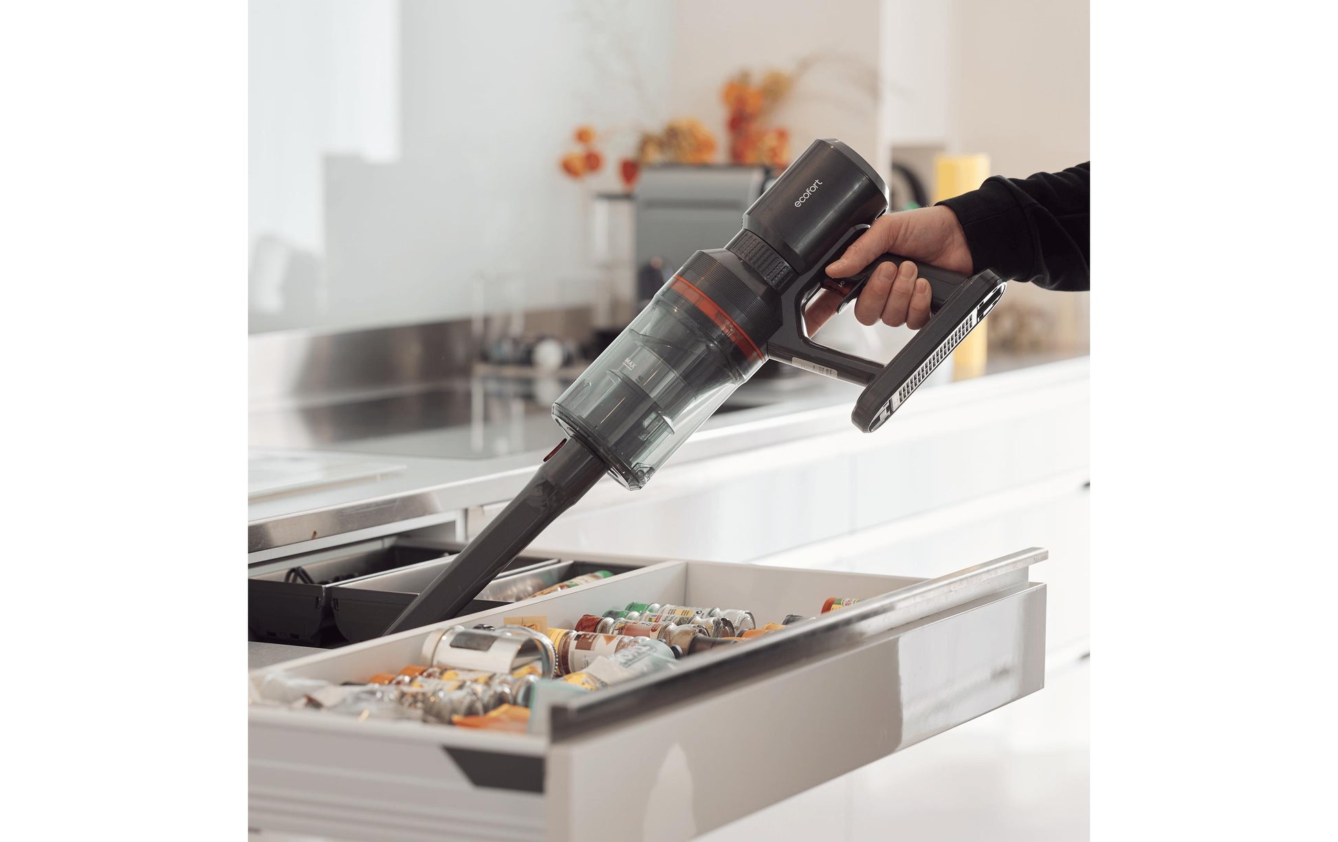 Ecofort Akkustaubsauger CleanVac Pro Complete, 2-in-1 – 50 min, Behälter 0,47 l