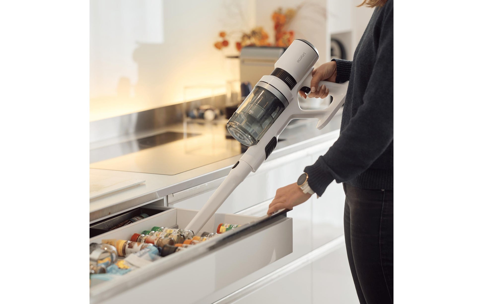 Ecofort Akkustaubsauger CleanVac Easy, 2-in-1 – 45 min, Behälter 0,54 l, 29,6 V