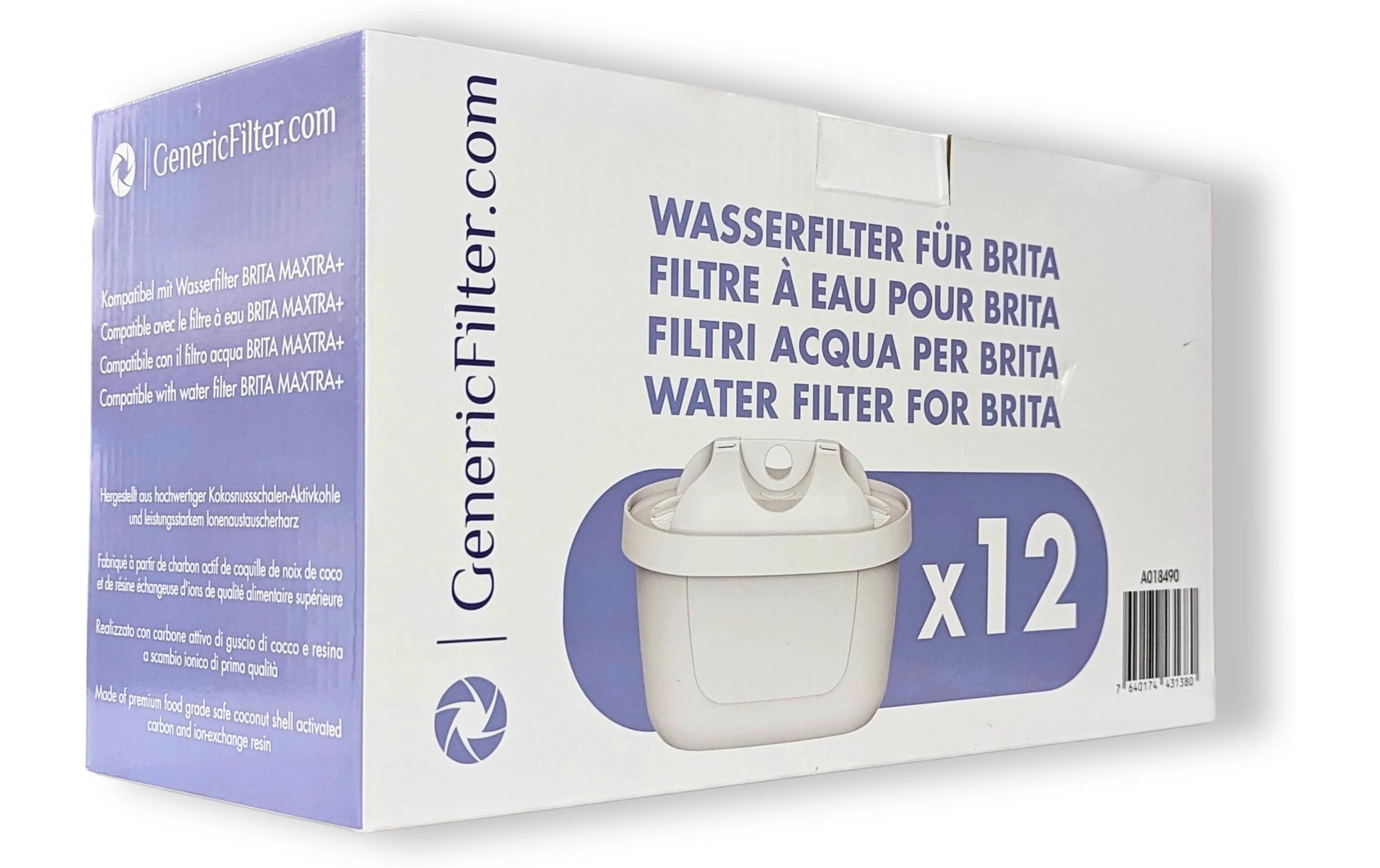 Genericfilter BRITA – Wasserfilterkartusche – für Tischwasserfilter, 100 l, 12 Stk.