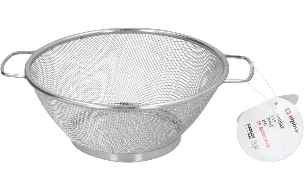 Alpina Sieb Ø 20 cm, Edelstahl, Silber