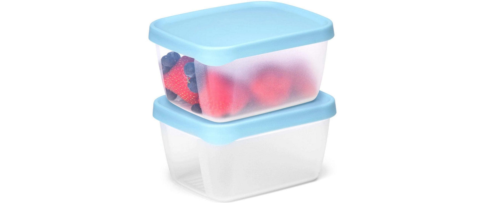 Alpina Vorratsdose 900 ml, 12 × 15 × 8 cm, Polypropylen (PP), Blau, Transparent, 3 Stk.