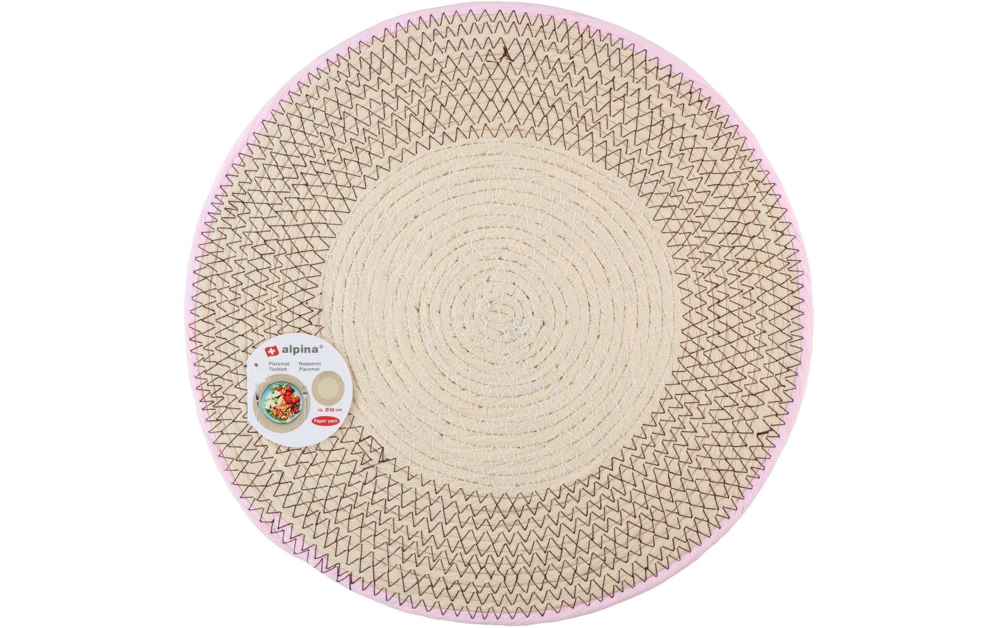 Alpina Tischset – Ø 38 cm, H 0,6 cm, Papier, Beige