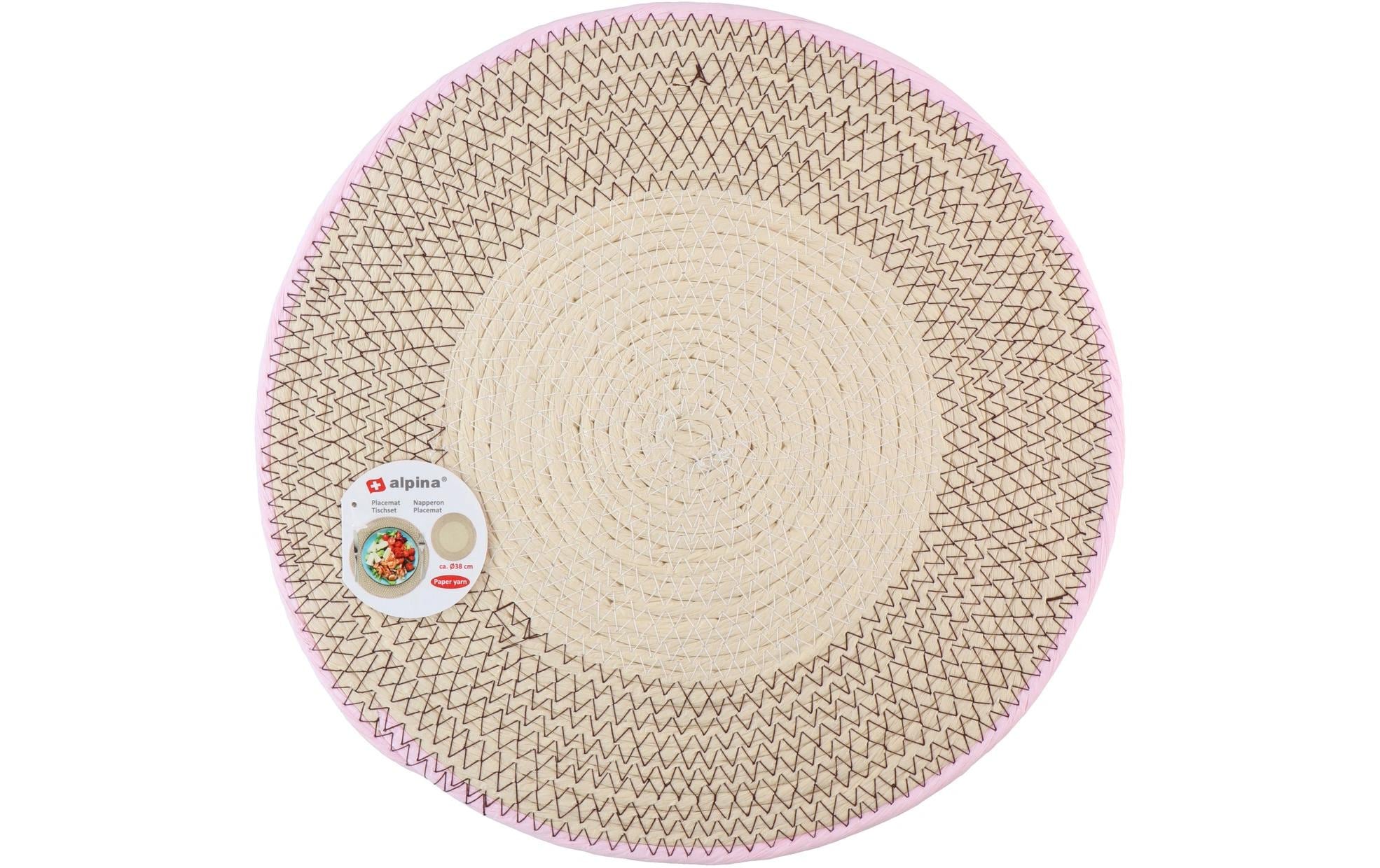Alpina Tischset – Ø 38 cm, H 0,6 cm, Papier, Beige