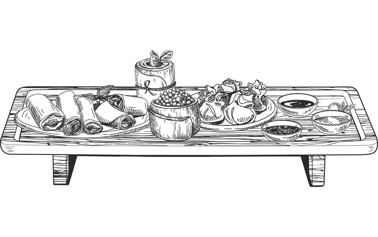 Alpina Serviertablett – 42 × 22 × 5.4 cm, Holz (Akazie), Braun, spülmaschinenfest