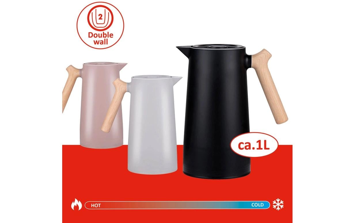 Alpina Thermoskanne – 100 ml, Ø 12,8 cm, H 24,0 cm, Kunststoff (PP), Assortiert