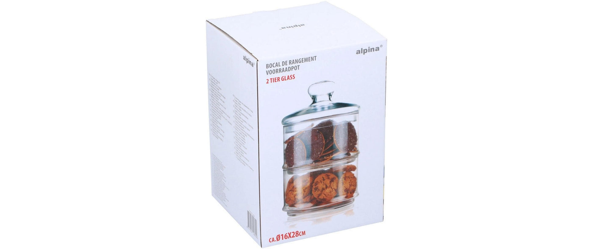Alpina Vorratsdose 5,6 l, Ø 16 × 28 cm, Glas, Transparent