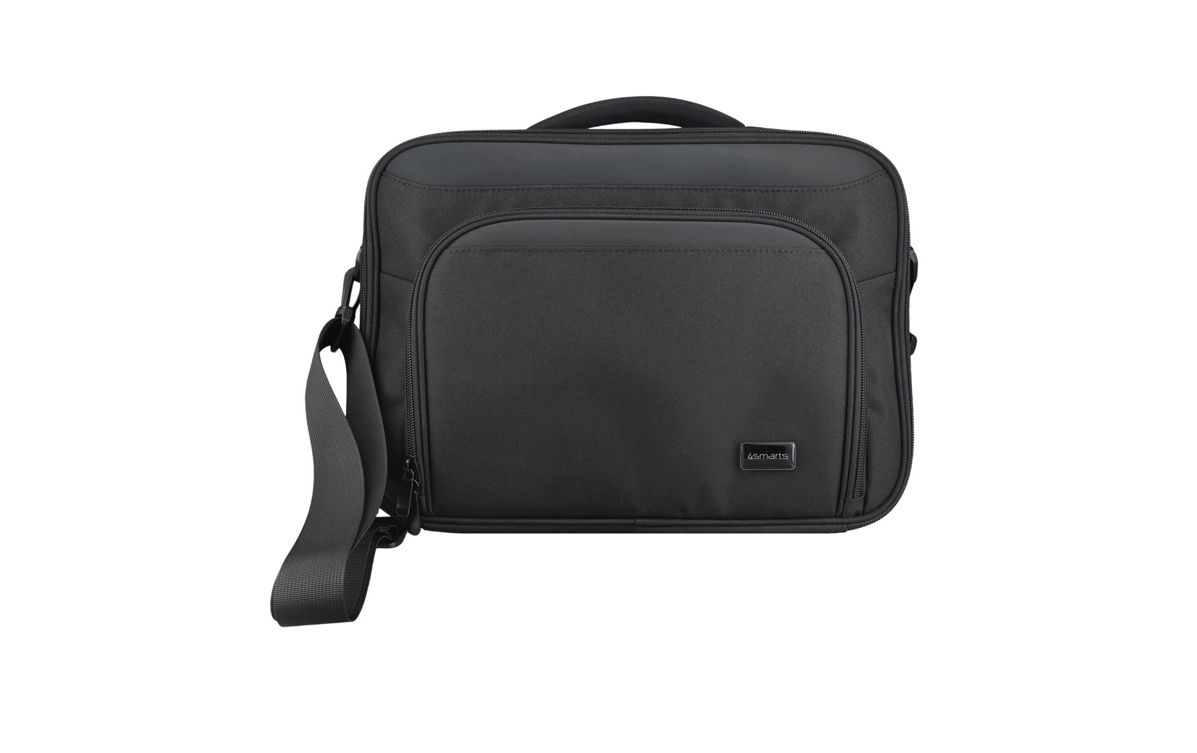4smarts Notebook-Tasche bis 16" – wasserabweisend, Trolley-Band – Schwarz