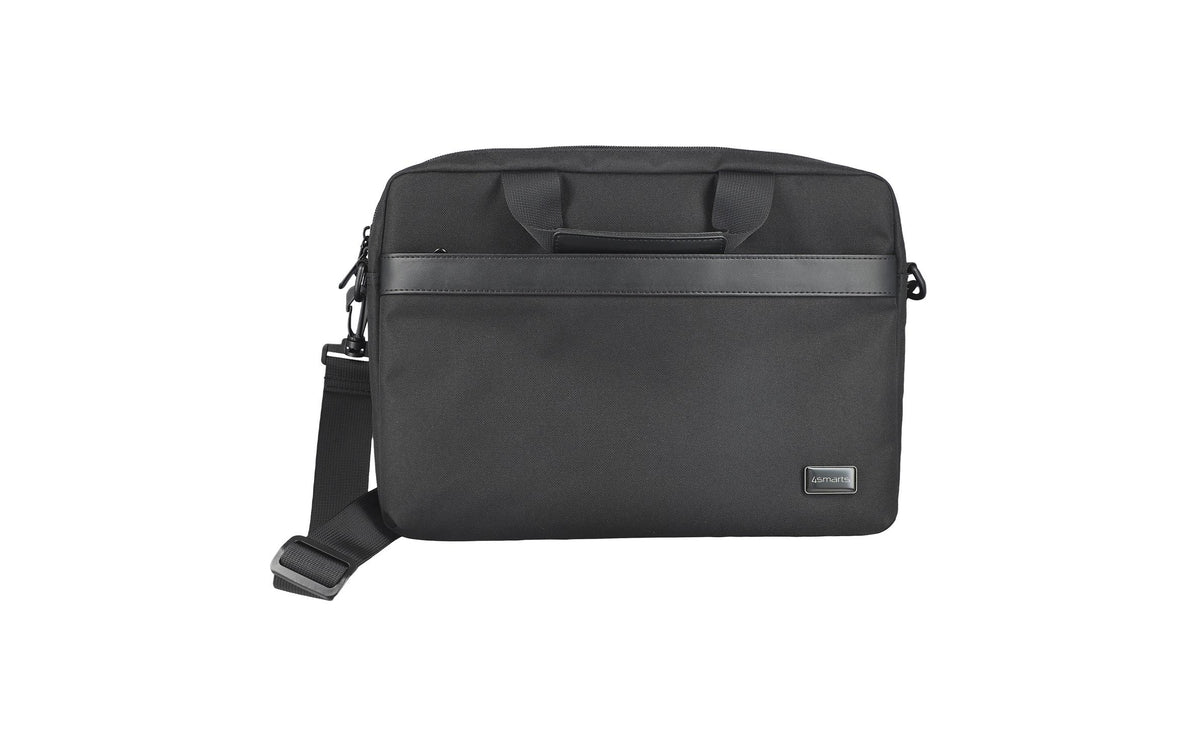 4smarts Notebook-Tasche bis 16" – wasserabweisend, Trolley-Band – Schwarz