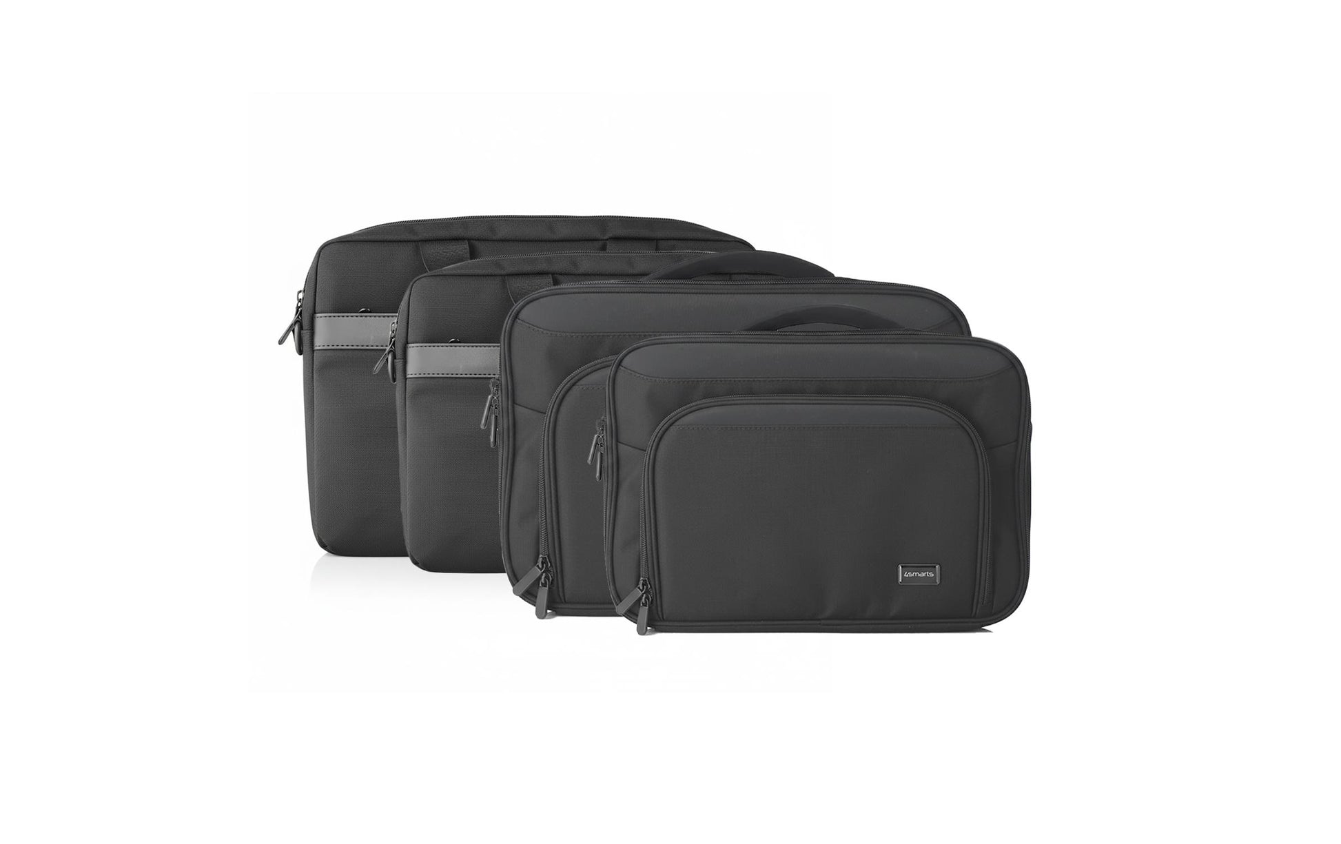 4smarts Notebook-Tasche bis 14" – Trolley-Band, wasserabweisend – Schwarz