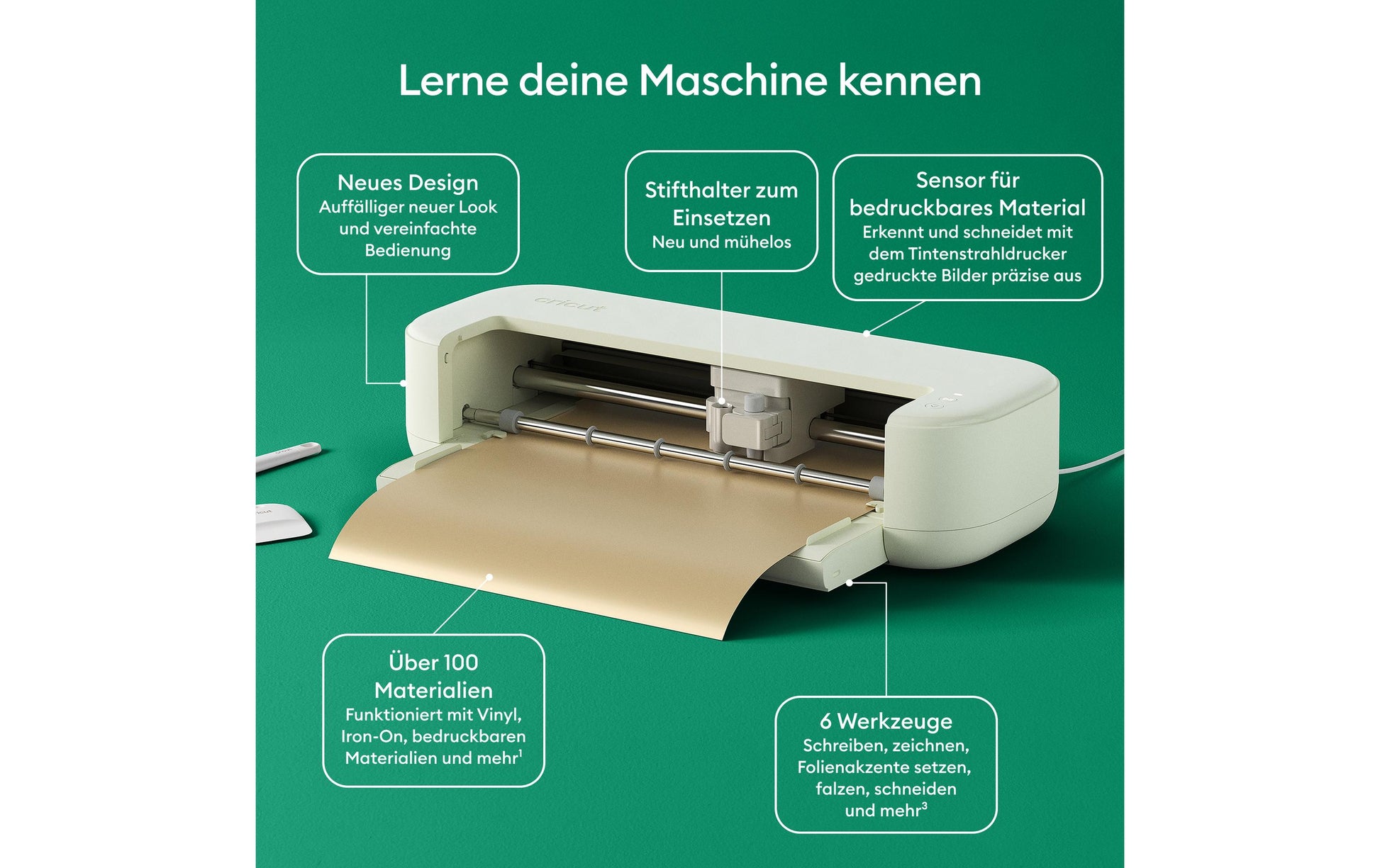 Cricut Schneideplotter Explore 5 – Arbeitsbreite 297 mm, Materialdicke bis 2 mm
