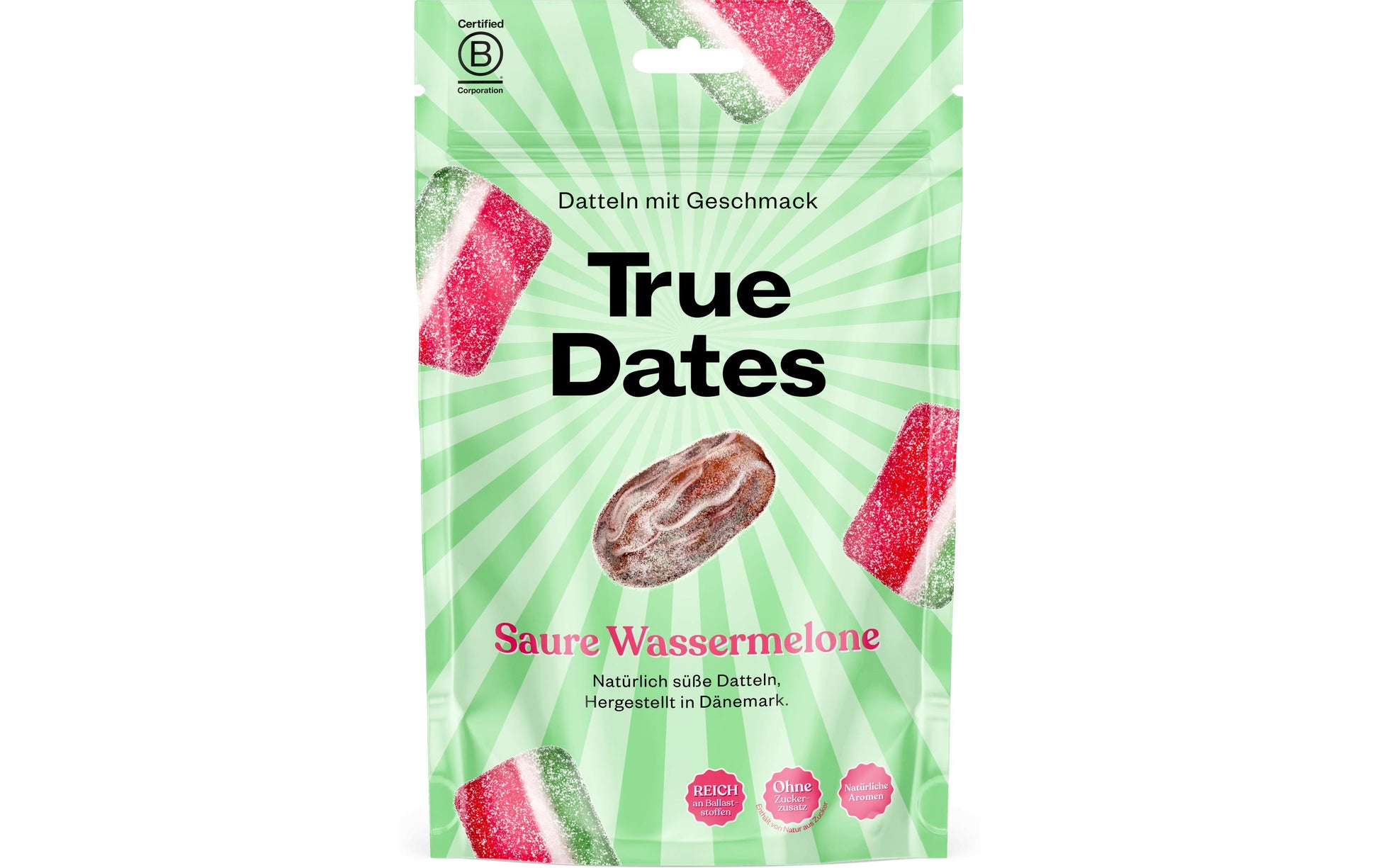 True gum True Dates Datteln – Saure Wassermelone, glutenfrei, vegan – 100 g