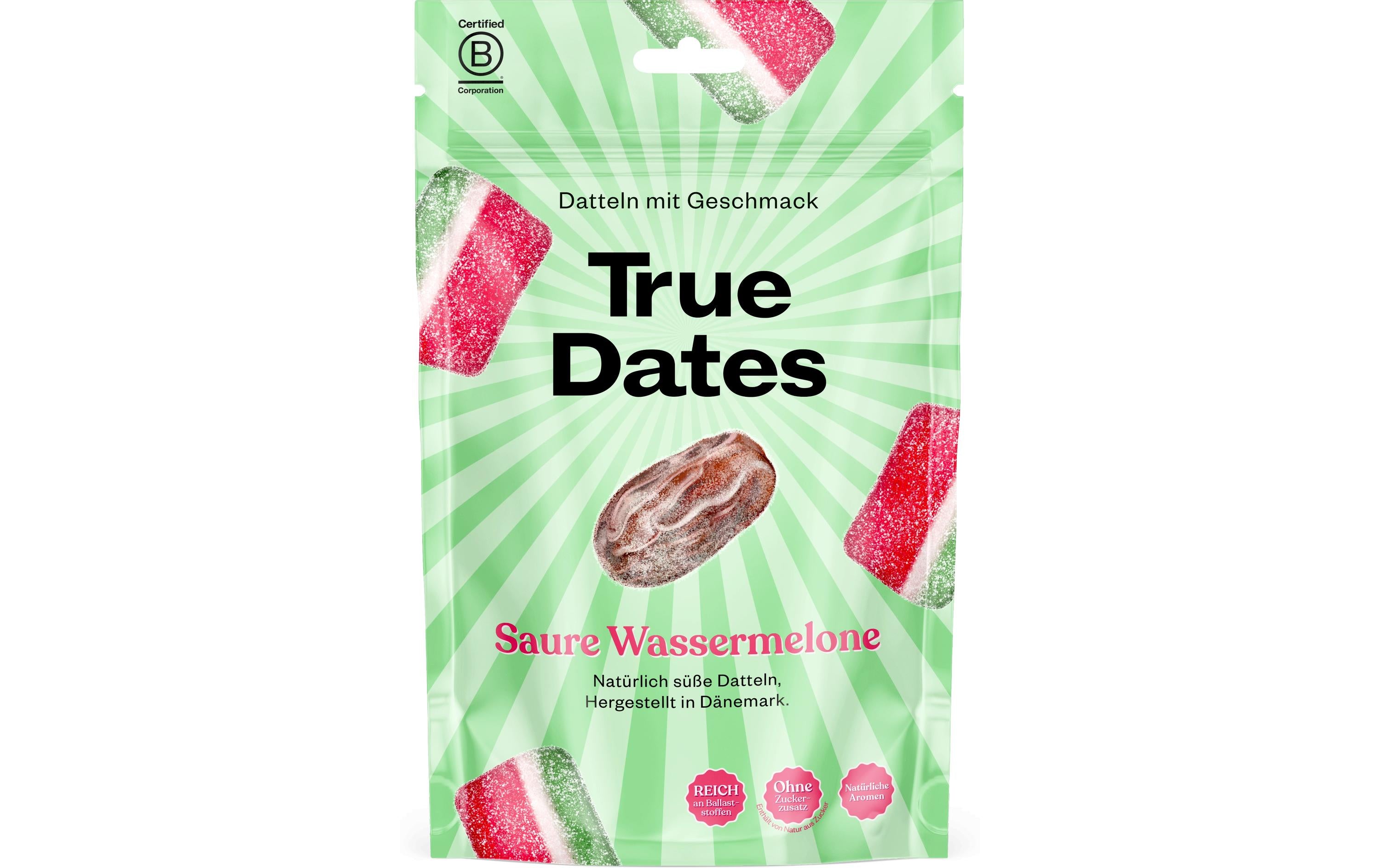 True gum True Dates Datteln – Saure Wassermelone, glutenfrei, vegan – 100 g