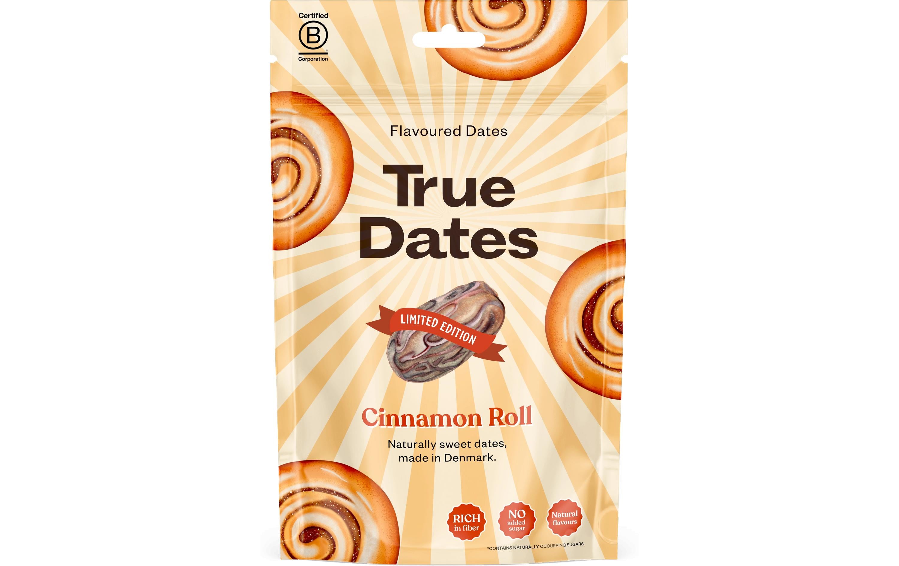 True gum True Dates Datteln – Zimtschnecke, vegan, glutenfrei – 100 g
