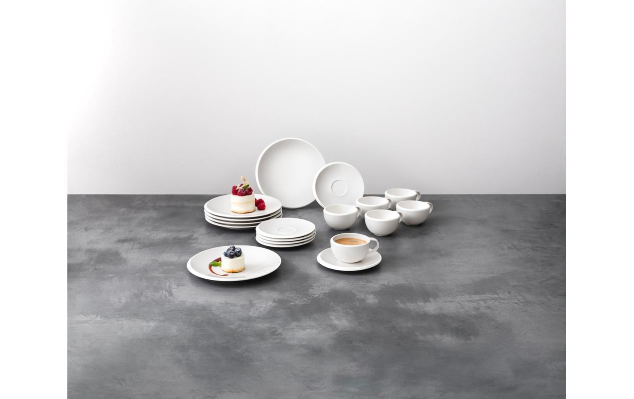 Villeroy & Boch Kaffee-Service New Moon – Set 18-teilig, Porzellan, Weiss