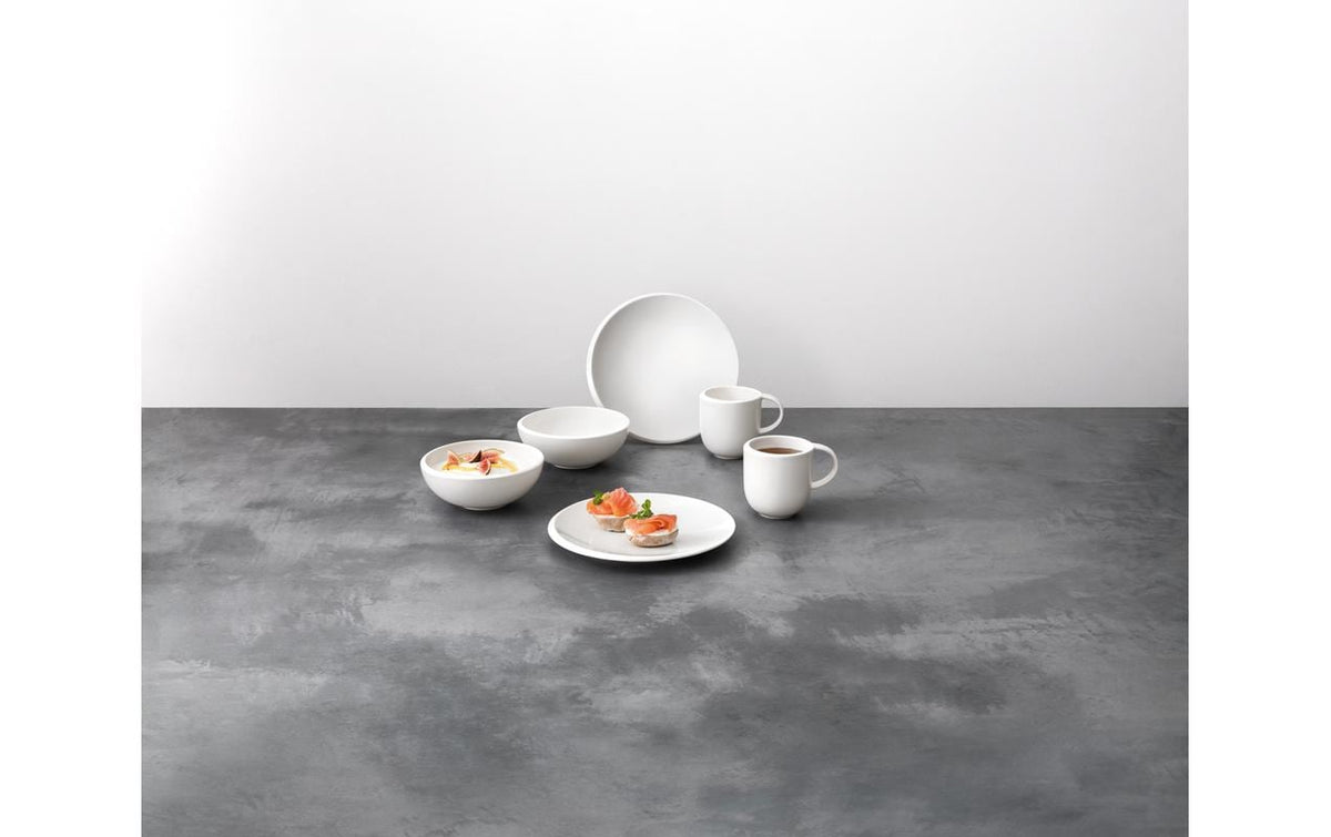 Villeroy & Boch Frühstücks- & Dessertteller New Moon – 6er Set, Porzellan, Weiss