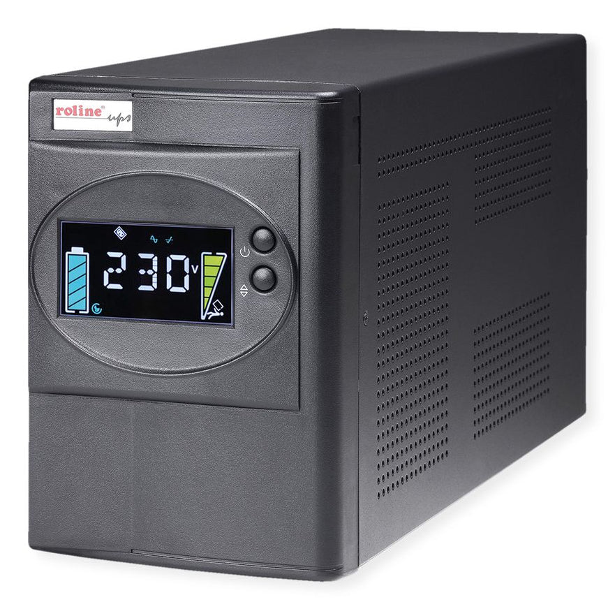ROLINE LineSecure III 2000 USV 2 kVA/1600 W Line-Interaktiv – Tower – C13×8, Eingang IEC C14 – Schwarz
