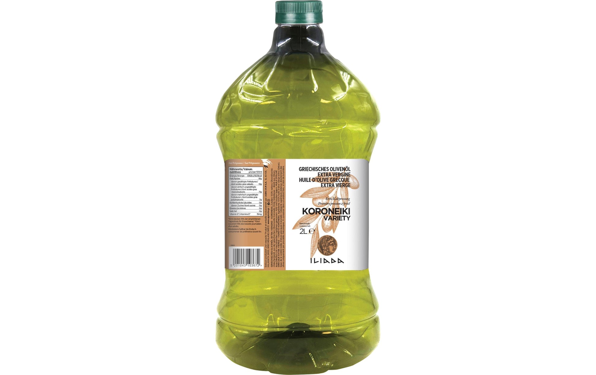 Iliada Olivenöl Extra Vergine Koroneiki – 2 l