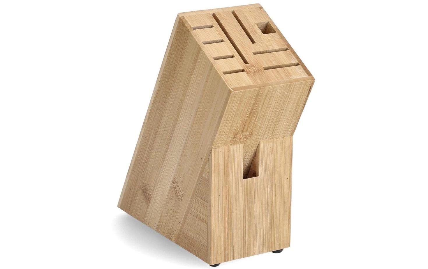 Zeller Present Messerblock, 9 × 22 × 22 cm, Bambus, braun