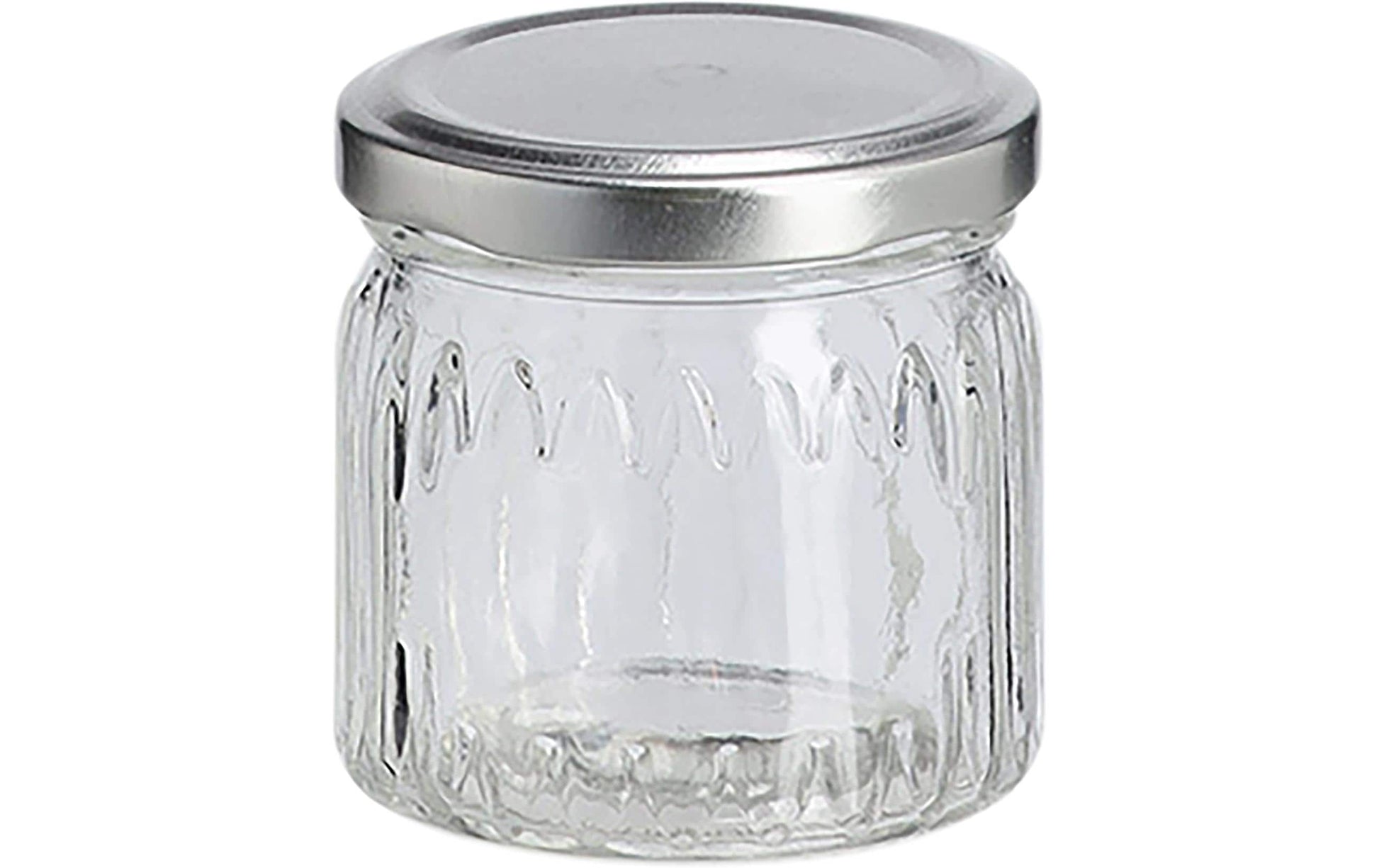 Zeller Present Vorratsdose 150 ml, Ø 6,7 × 6,7 cm, Glas/Metall, Transparent/Silber