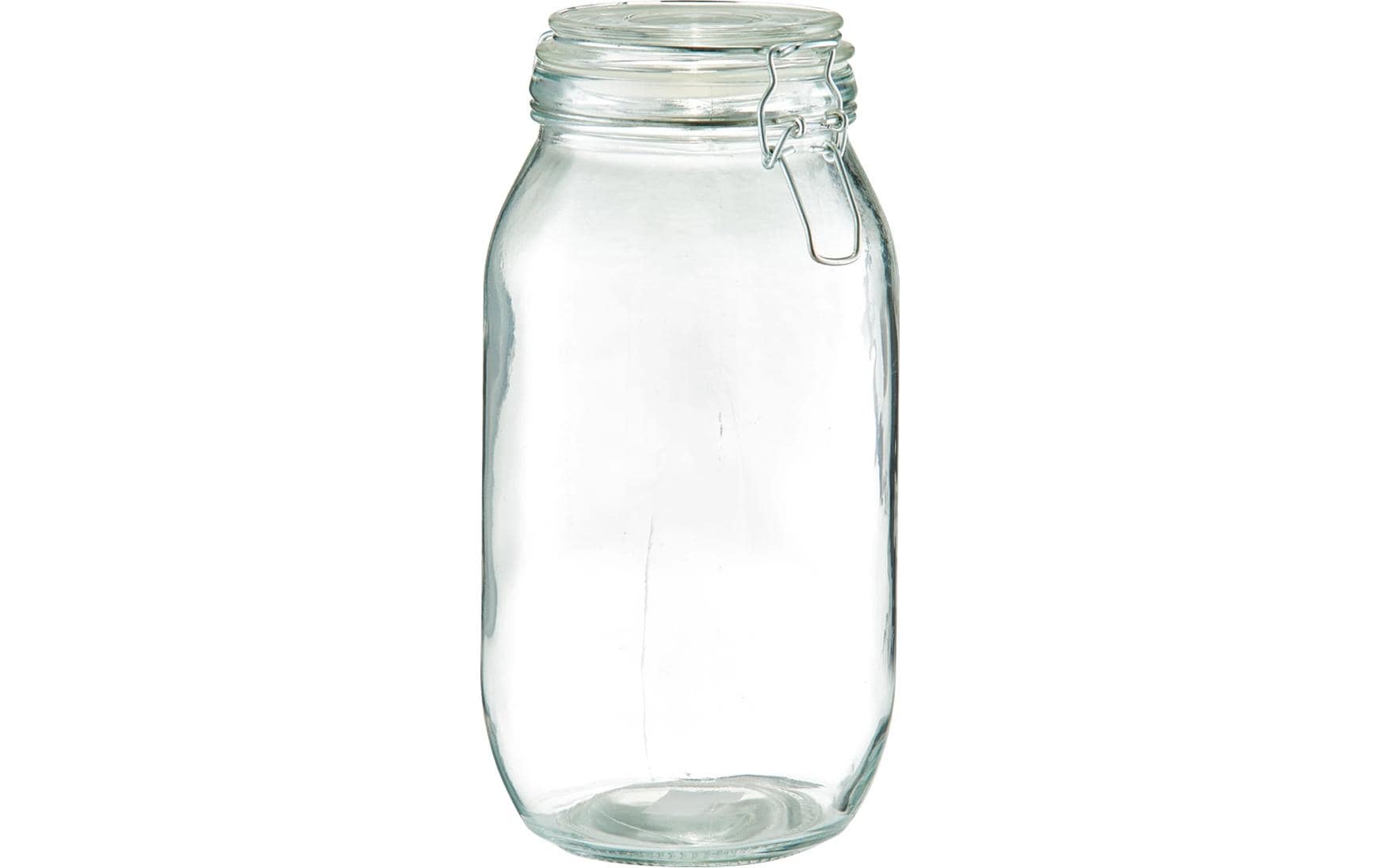 Zeller Present Vorratsdose 2 l, Ø 12,6 × 25,5 cm, Glas/Edelstahl/Silikon, Bügelverschluss, Braun/Transparent