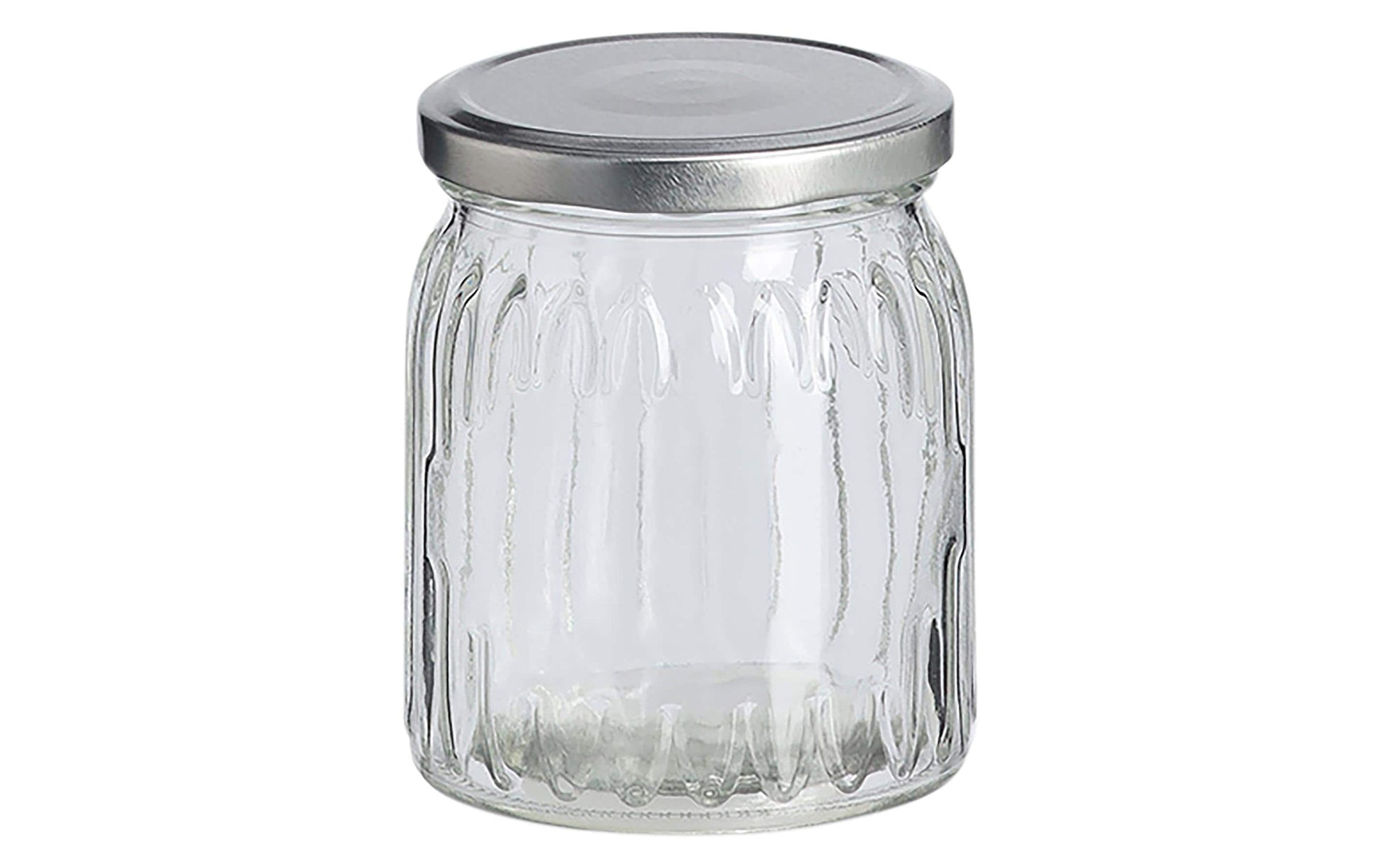 Zeller Present Einmachglas 470 ml, Ø 9 × 11 cm, Glas/Metall, Transparent/Silber