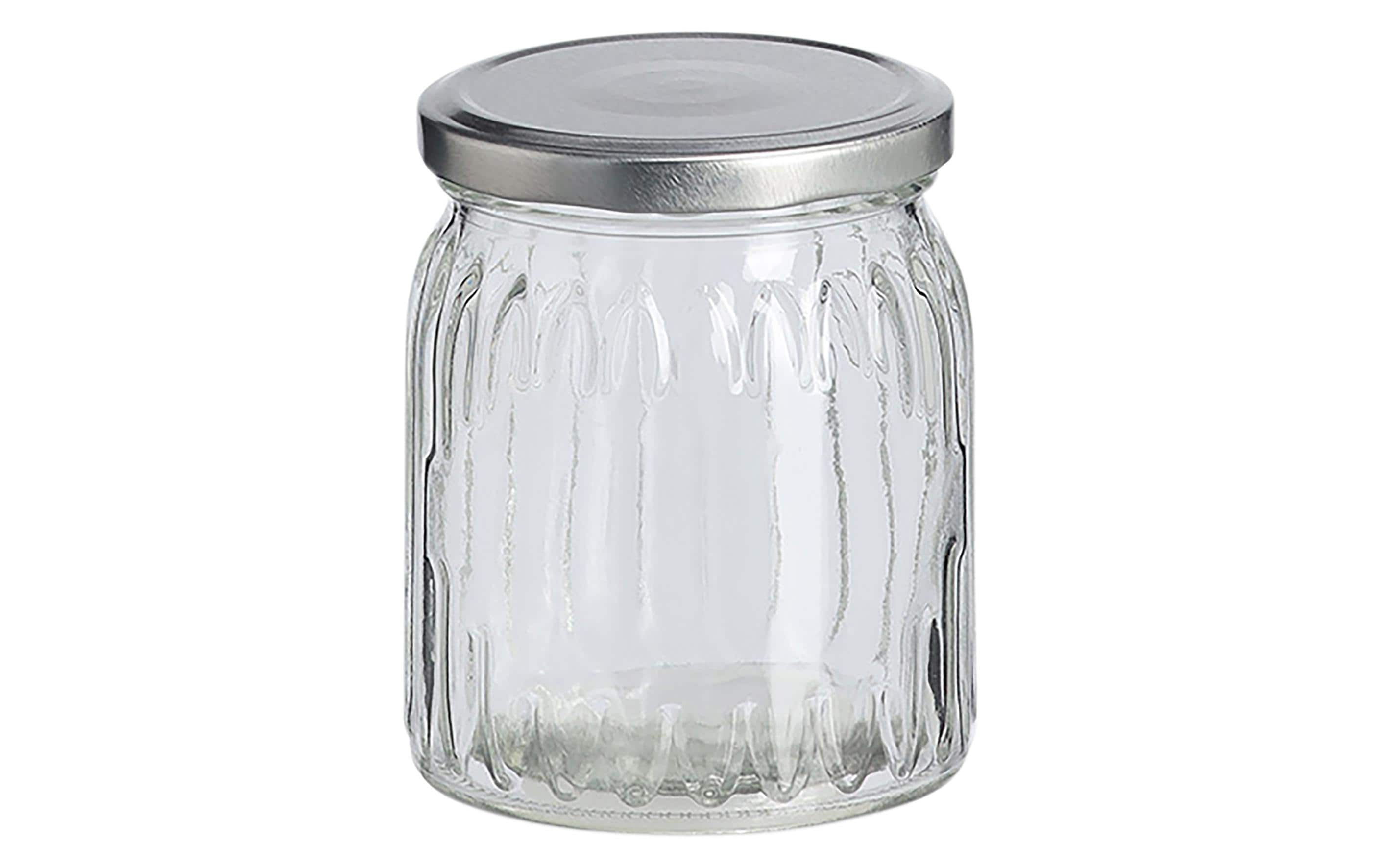 Zeller Present Einmachglas 470 ml, Ø 9 × 11 cm, Glas/Metall, Transparent/Silber