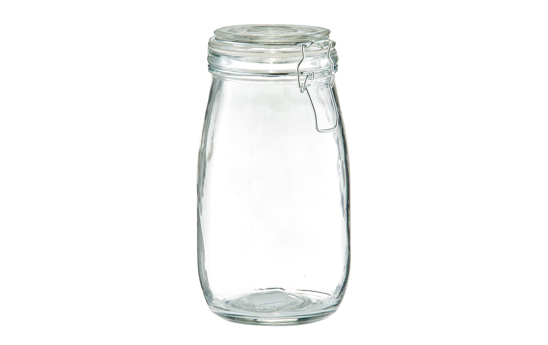Zeller Present Vorratsdose 1,5 l, Ø 11 × 22 cm, mit Bügelverschluss, Glas/Edelstahl/Silikon, transparent