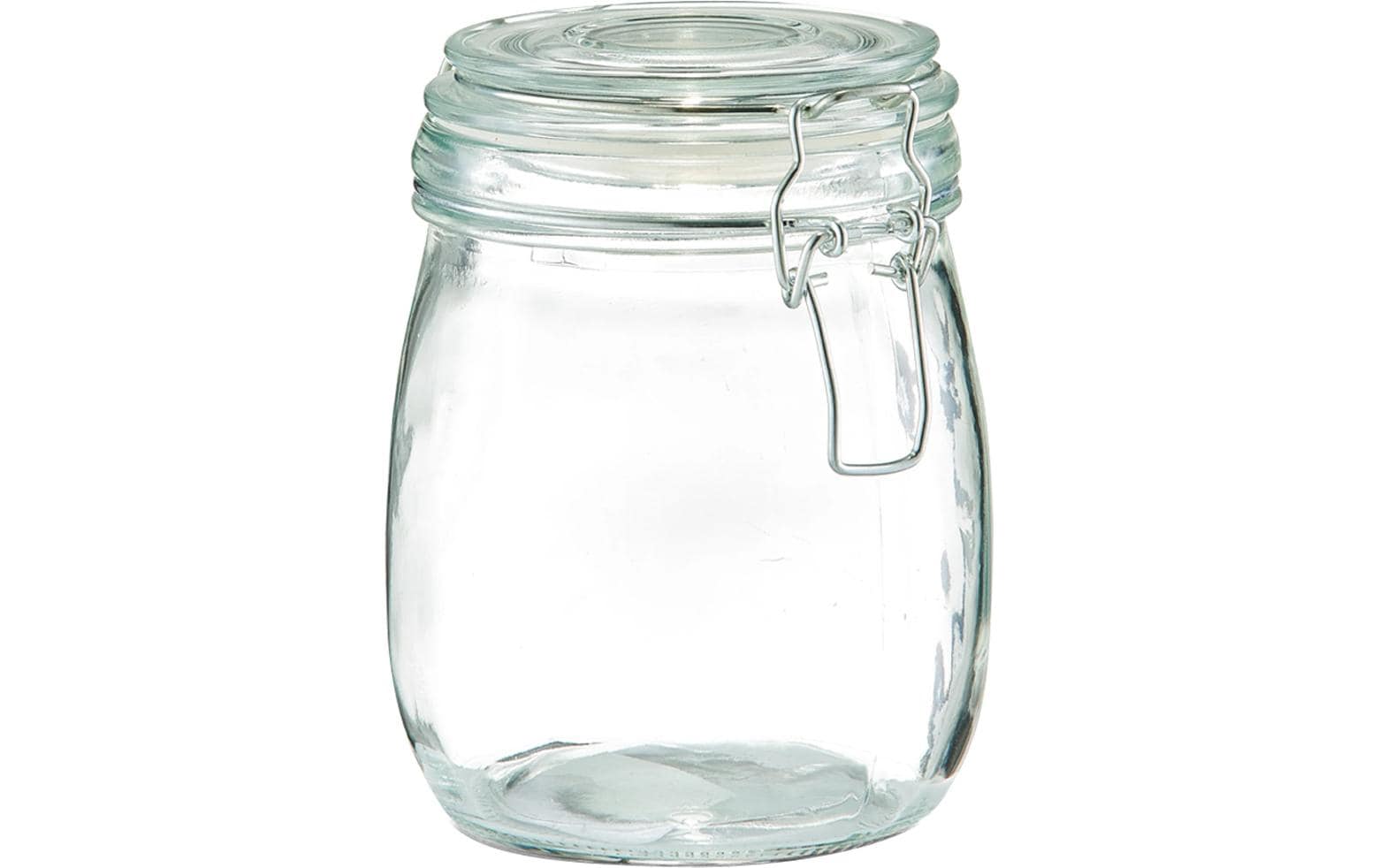 Zeller Present Vorratsdose 750 ml, Ø 11 × 14 cm, Glas/Edelstahl/Silikon, Bügelverschluss, transparent