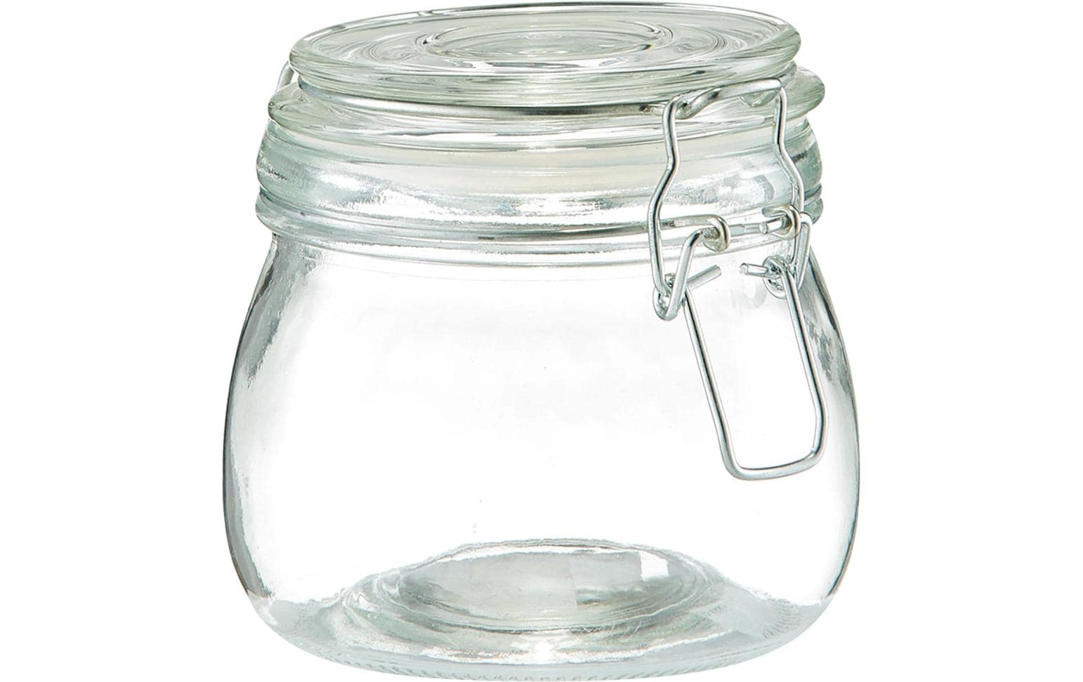 Zeller Present Vorratsdose 500 ml, Ø 11 × 11 cm, Glas/Edelstahl/Silikon, Transparent, Bügelverschluss