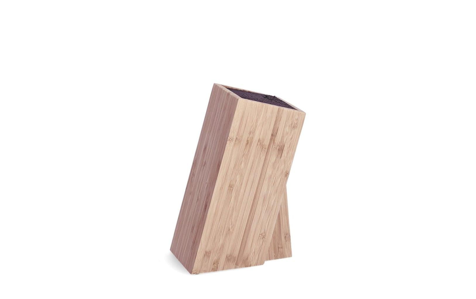 Zeller Present Messerblock, 10,5 × 15,5 × 25,5 cm, Bambus/Kunststoff, mit Bürsteneinsatz, Scherenschlitz