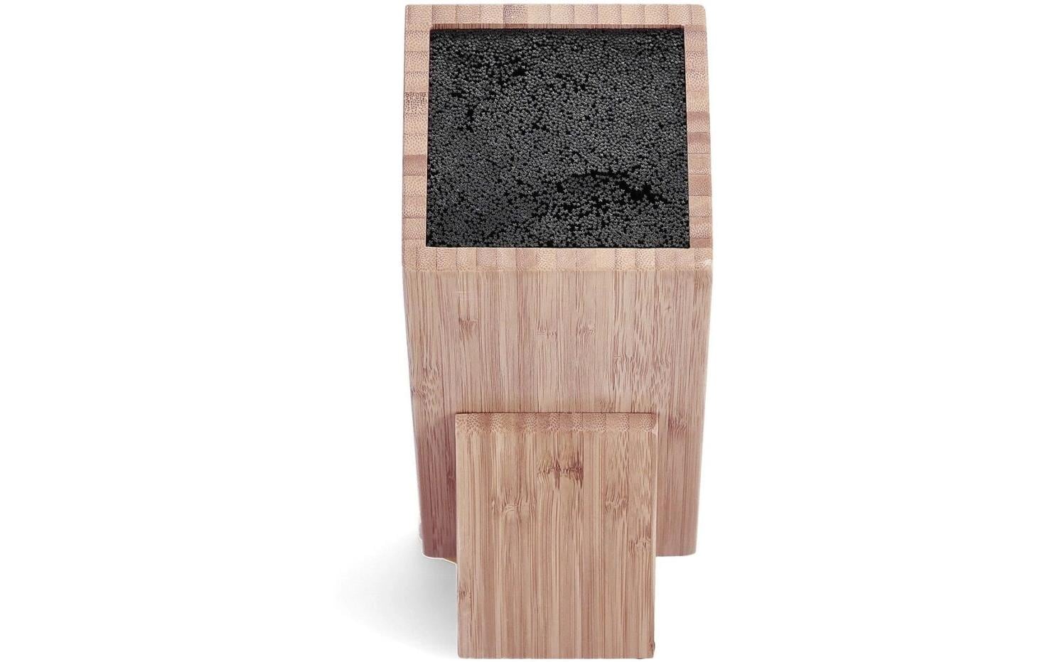 Zeller Present Messerblock, 10,5 × 15,5 × 25,5 cm, Bambus/Kunststoff, mit Bürsteneinsatz, Scherenschlitz