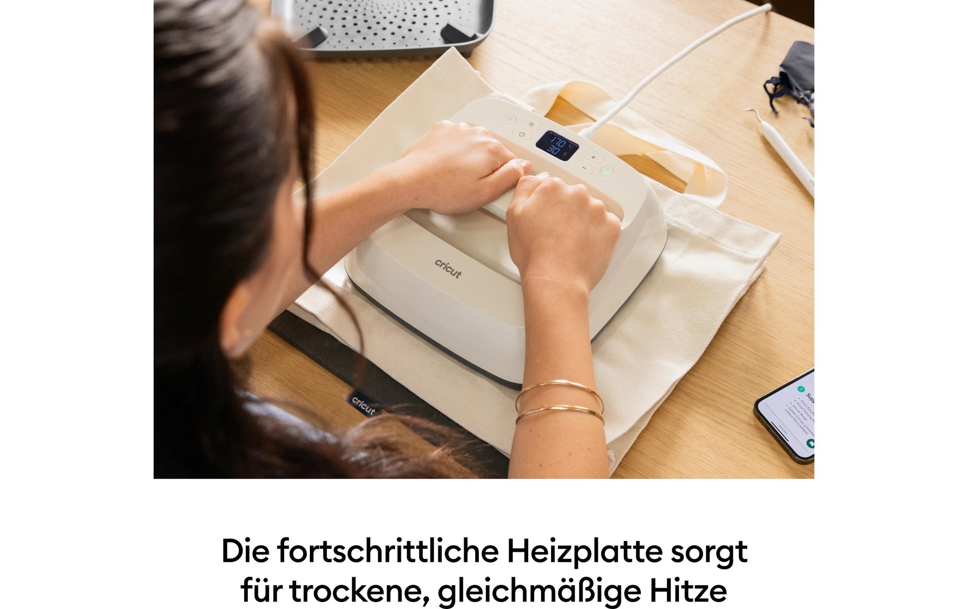 Cricut Transferpresse EasyPress SE, 22,8 × 22,8 cm, taupe