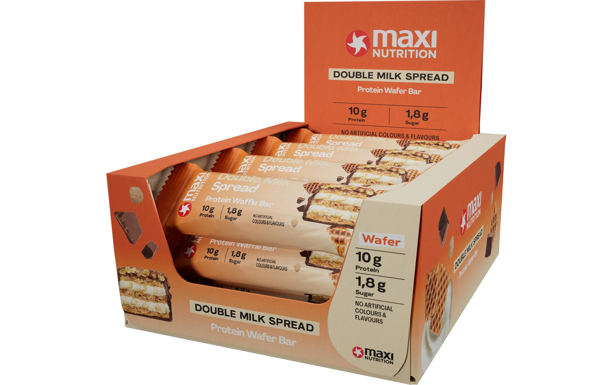 Maxi Nutrition Protein-Waffel-Riegel – Double Milk – 12 × 39 g