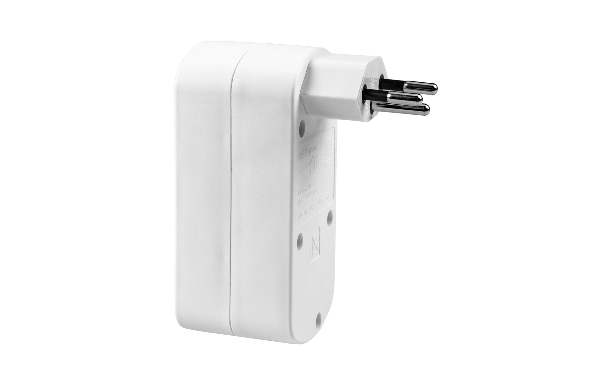 FURBER.power Steckdosenleiste, 3×T13, Kinderschutz, drehbar, 98×46 mm – Weiss