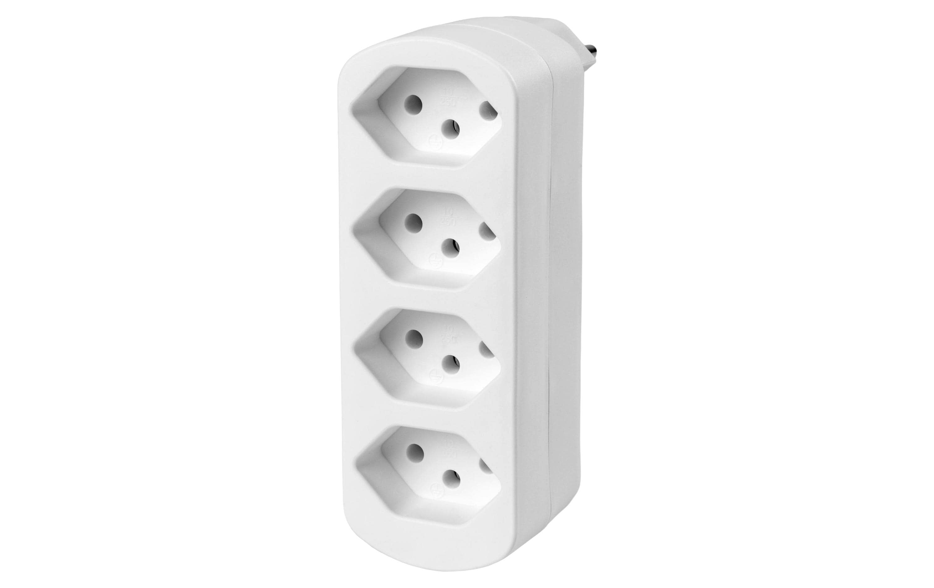 FURBER.power Steckdosenleiste, 4×T13, Kindersicherung – Weiss