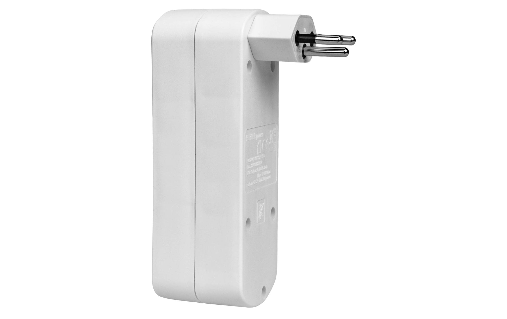 FURBER.power Steckdosenleiste, 3×T13, 1×USB-A + 1×USB-C 17 W, drehbar 320°, Kinderschutz – weiss