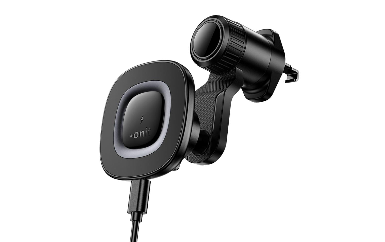 Onit Kfz-Ladehalterung – Qi – Lüftungsschlitz – 15 W – für Smartphones – Schwarz
