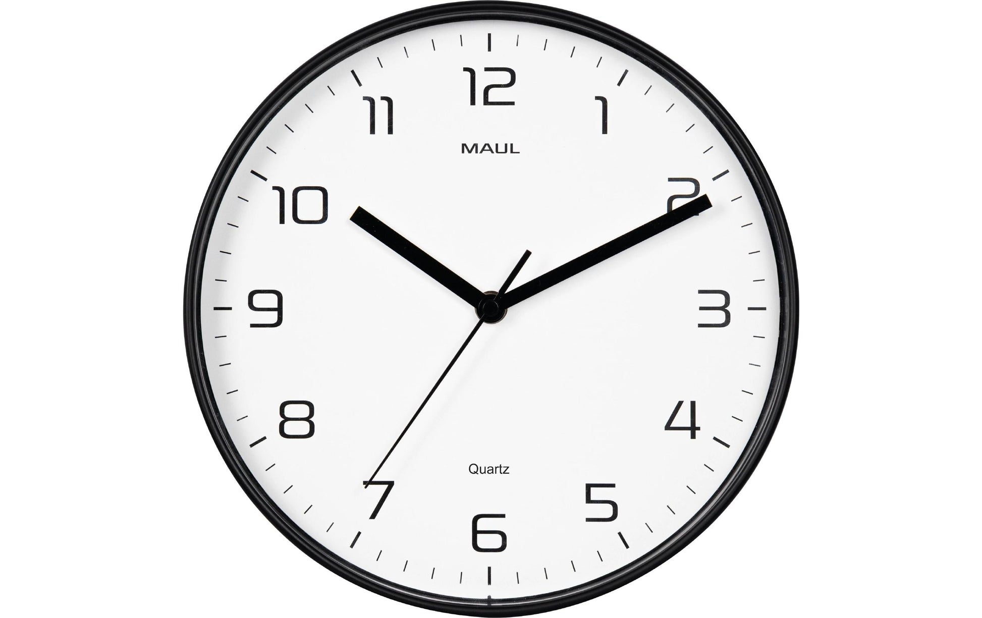 MAUL Drip Wanduhr – Funk, analog, Ø 25 cm, schwarz, Kunststoff