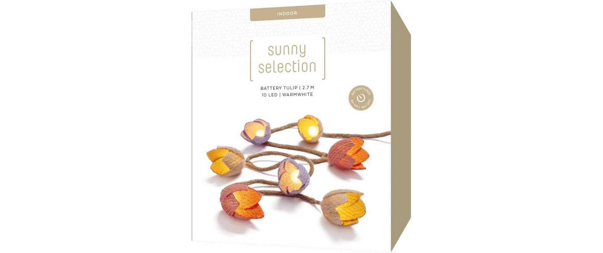 Stt Lichterkette – Starterset, 2,7 m, Warmweiss, batteriebetrieben (3×AA), Timer 6/18 h, 10 Lichter