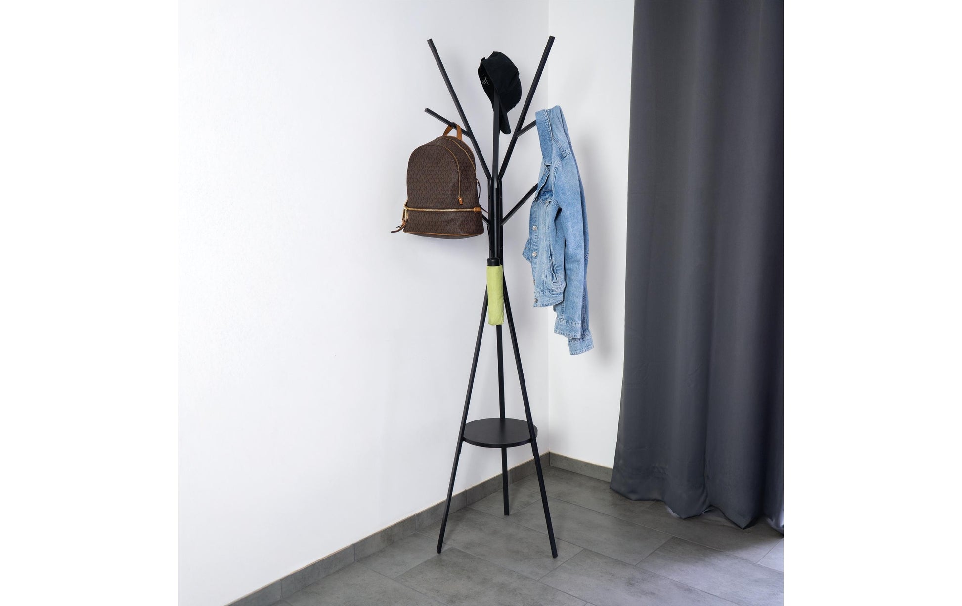 MAUL Garderobenständer Avalon – Höhe 180 cm, Schwarz, Metall