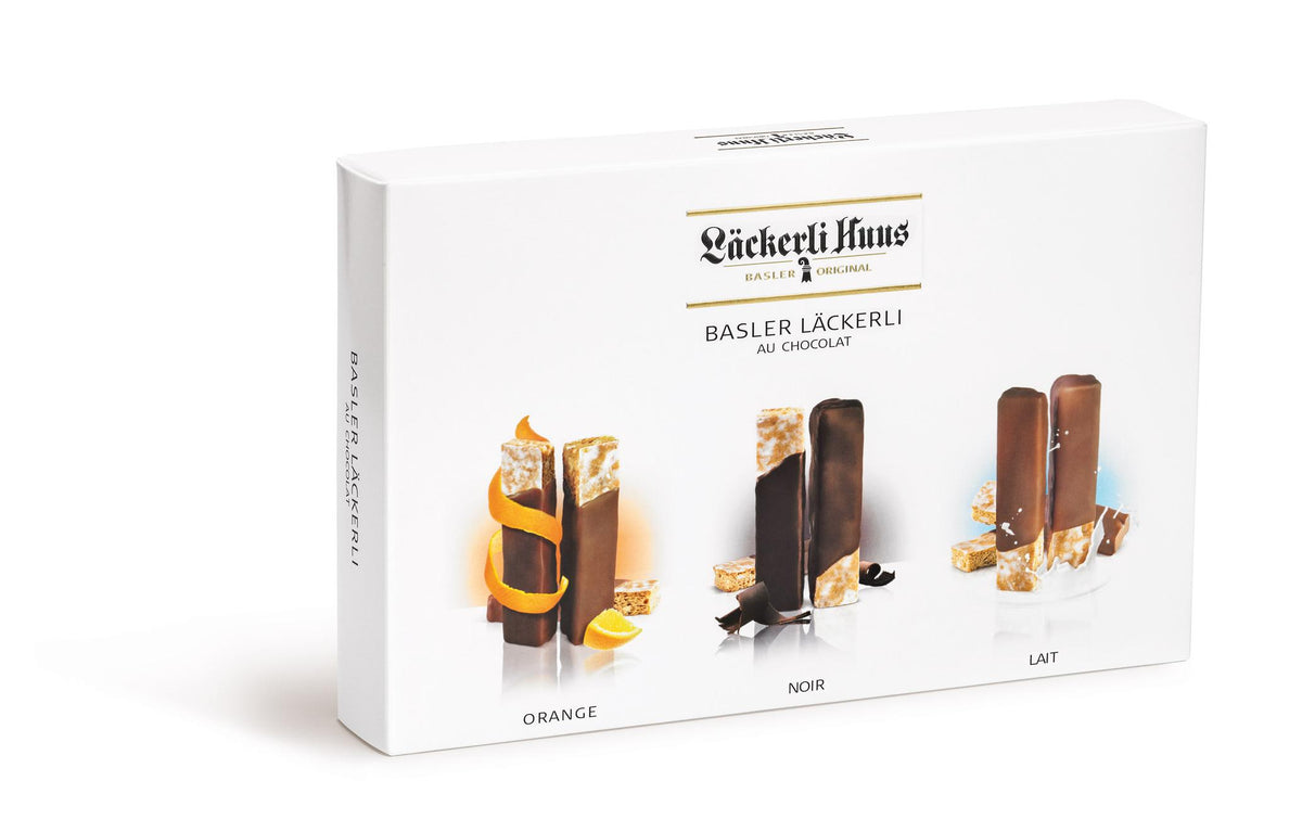 Läckerli huus Basler Läckerli au chocolat – Orange, Milchschokolade & dunkle Schokolade – 540 g